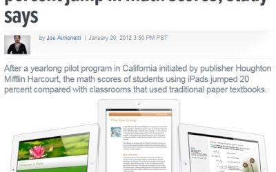 iPads in classroom provide 20 percent jump in math scores