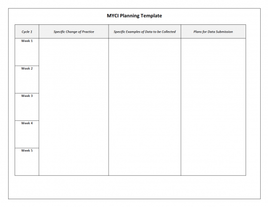 MYCI Planning Template