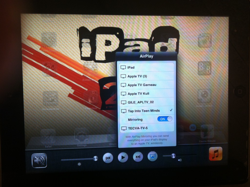 Configure Apple TV to Display iPad Screen