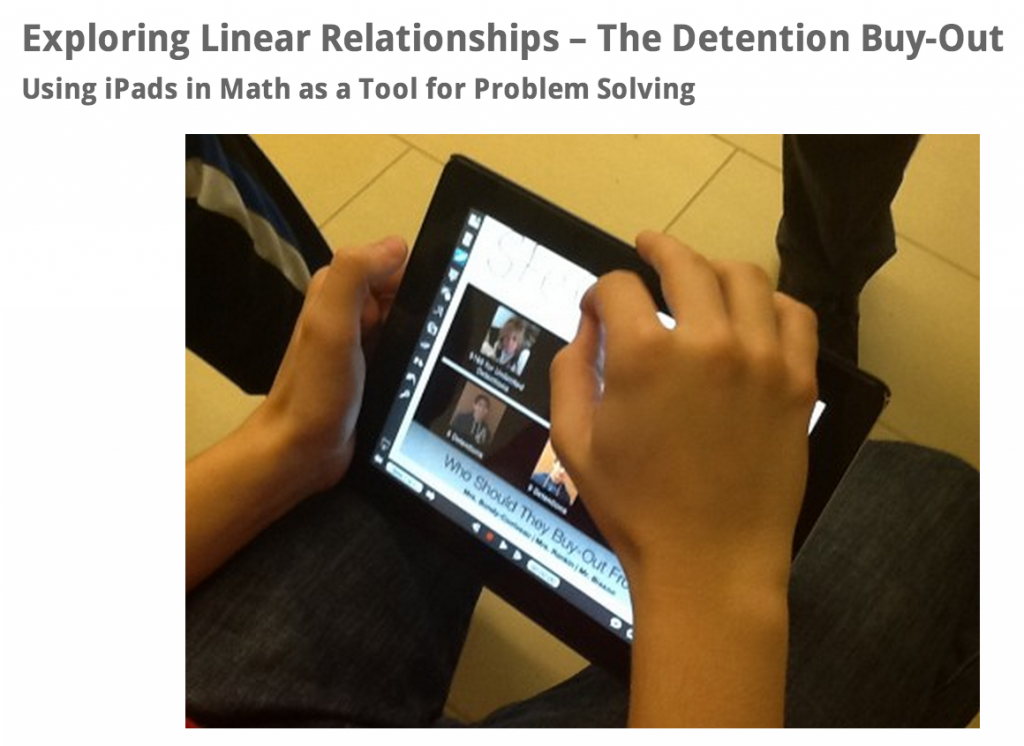 Explore Linear Relations - The Detention BuyOut Real World Math