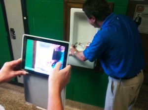 Herman Secondary School Teachers Recording Video With iPad