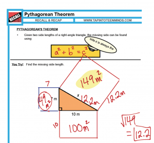 1.5 – Pythagorean Theorem | Math Task Template