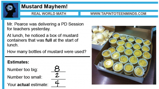 Mustard Mayhem 3 Act Math Task Solutions