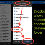 Dropbox for iOS Allows Students to Choose the Shared Folder Each Upload