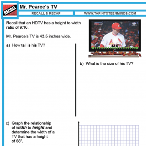 4.6 – Ratios, Rates and Percentage Problems | Math Task Template