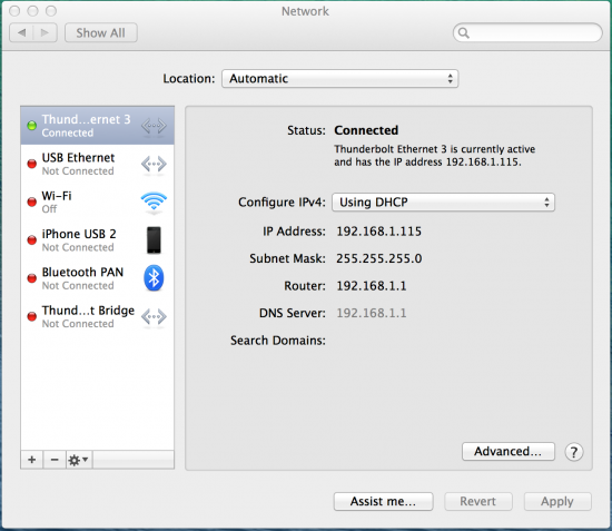 Step 2 - Determine Which Thunderbolt Port Ethernet is Using