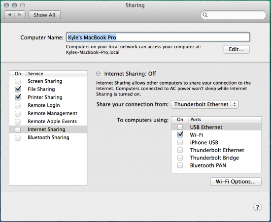 Step 3 - Access Sharing Settings and Configure Sharing Settings