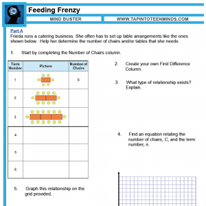 7.3 – More Linear and Non-Linear Patterning | Math Task Template