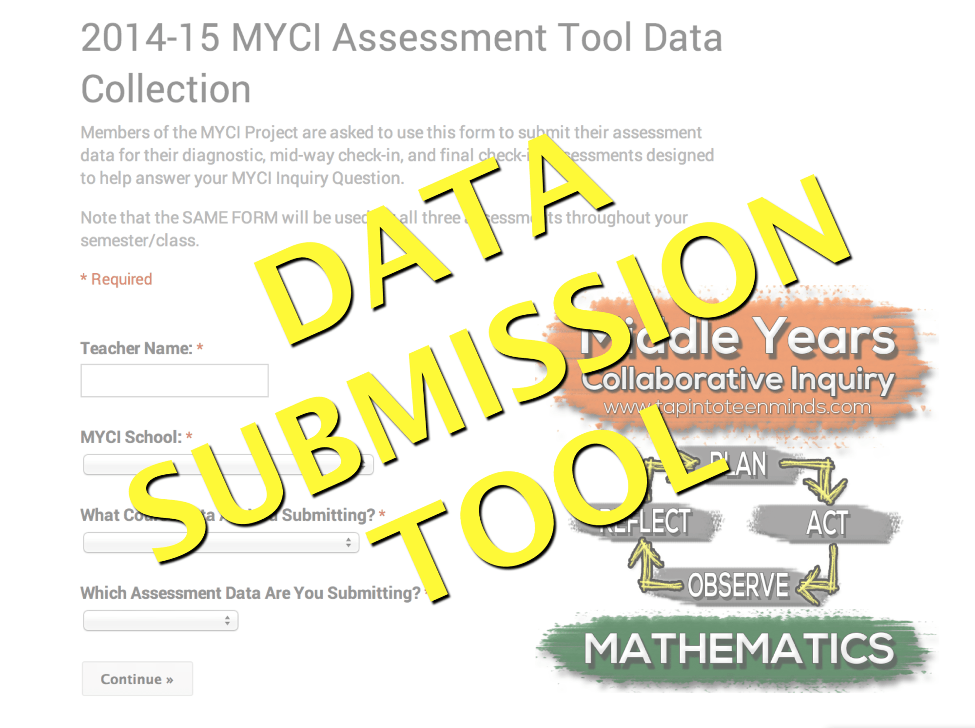 MYCI Monitoring Tool Data Collection Form