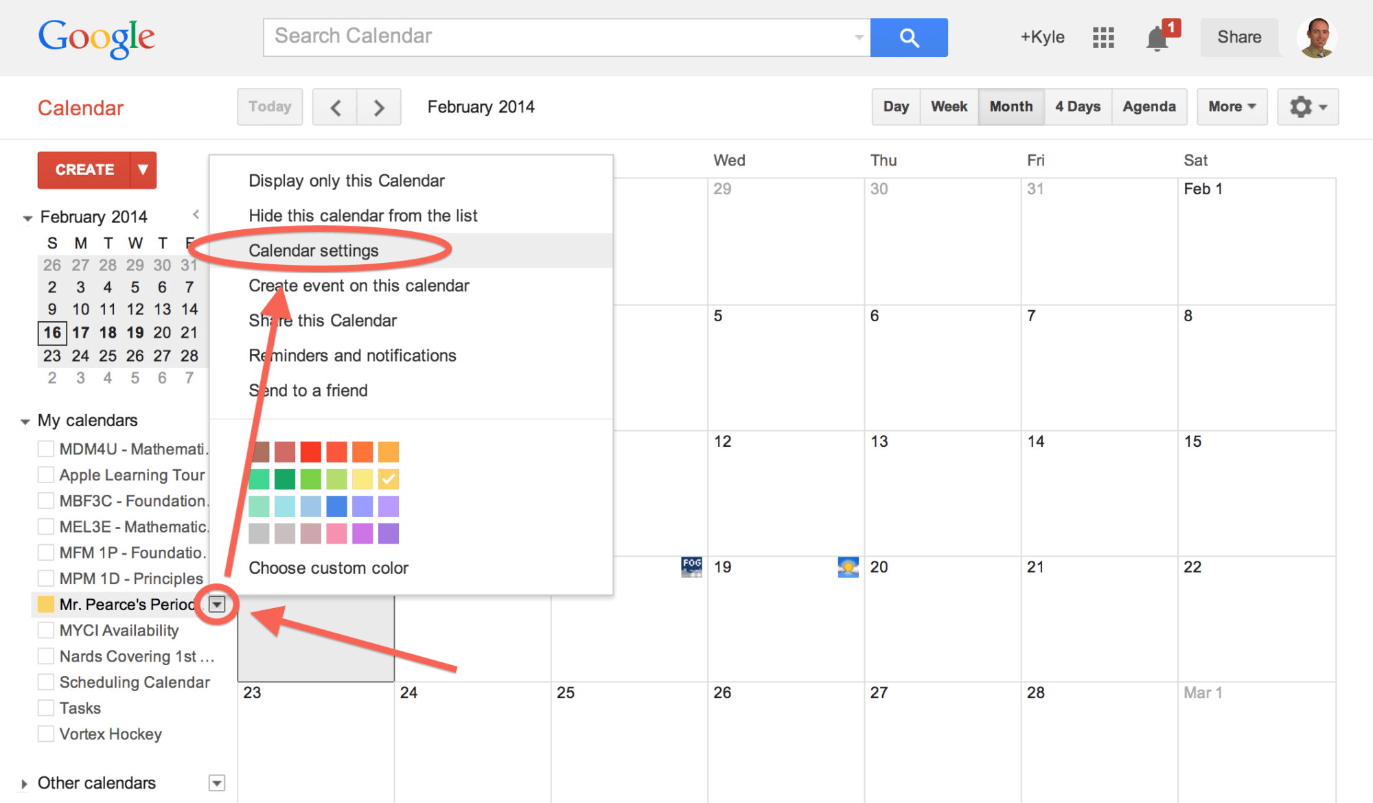 How Students Can Access Your Public Google Calendar As A Class Website