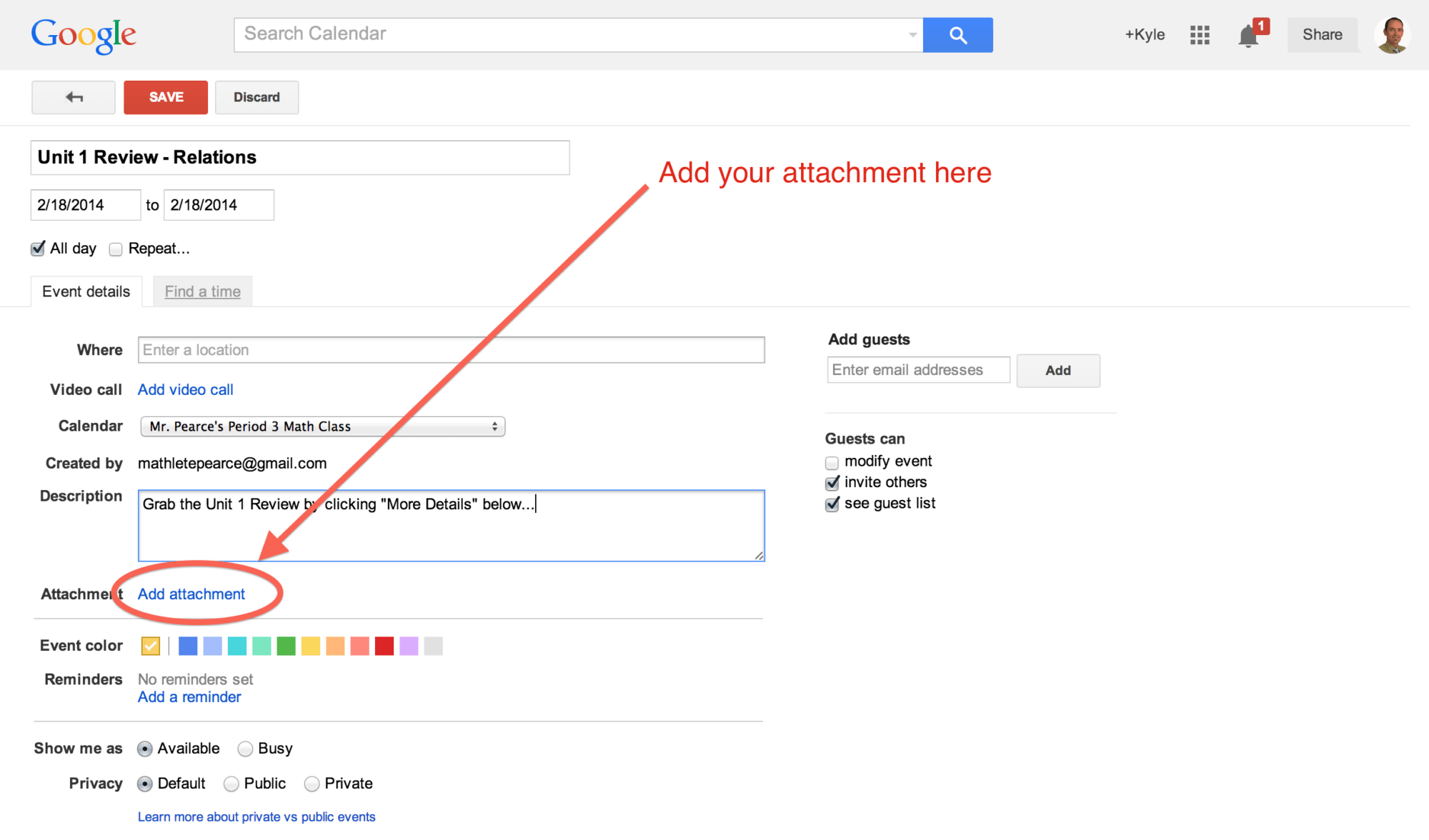 Attaching Files to Your Public Google Calendar With Google Drive