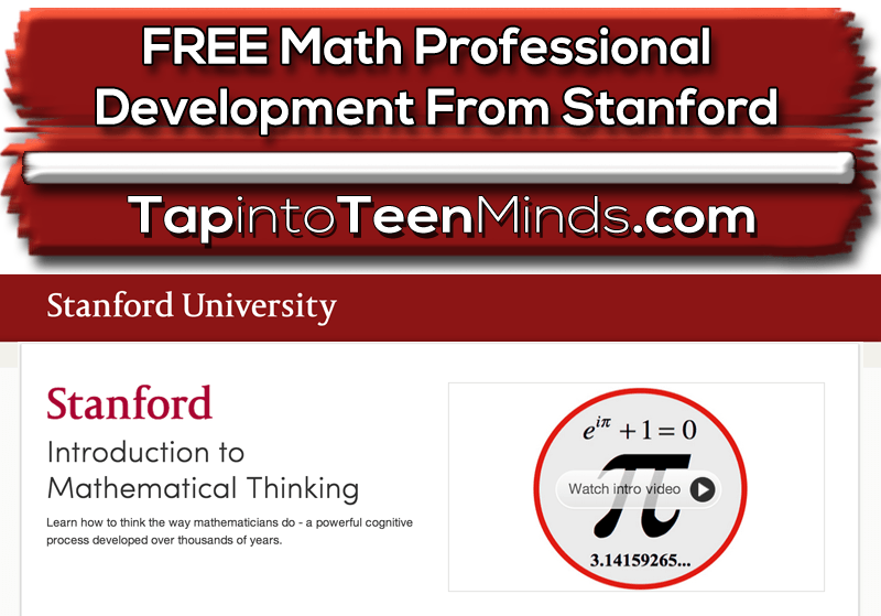 FREE Math Professional Development at Stanford University