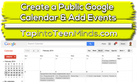 How to Create a Public Google Calendar and Add Public Events