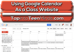 Using Google Calendar As A Class Website