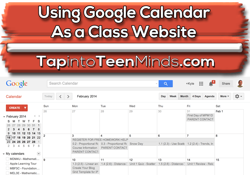 How to Use Google Calendar as a Class Website