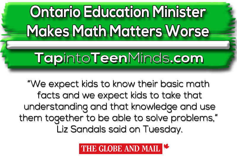 Ontario Education Minister Makes Math Matters Worse