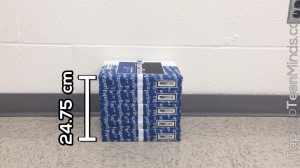 Stacking Paper 3 Act Math Task - How Tall is 5 Packages