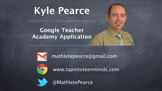 Google Teacher Academy Application Video