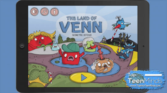 The Land of Venn - Geometric Defense Opening Screen