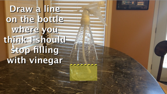 Will The Vinegar Will Stop Below The Cylinder/Cone Dividing Line?