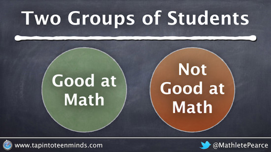 Two Groups of Math Students - Good at Math and Not Good at Math