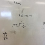 9 times x + 5 equals 99 - Number Sense Algebra and Distribution Student Exemplar 6