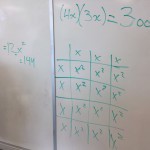 4x times 3x is equal to 300 | Student Exemplar 1