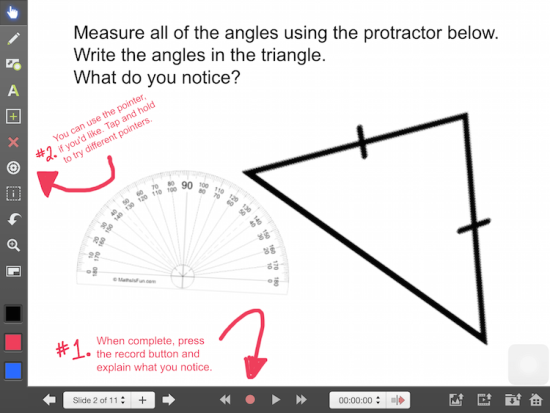 Explain Everything Math Learning Journey - Isosceles Triangle Theorem Discovery