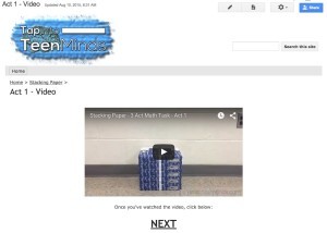 Interactive Math Tasks With Google Sites - Act 1 Video 
