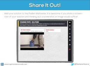 Stacking Paper Tasks iBook - Share It Out Padlet Wall