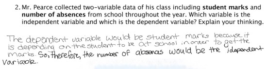 Assessment 1 - Question 2 - Identifying and Justifying INdependent and Dependent Variables