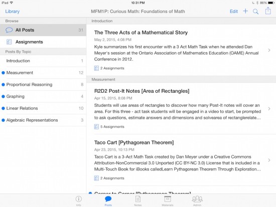 Curious Math iTunes U Course - 03 Summary of Posts and Content