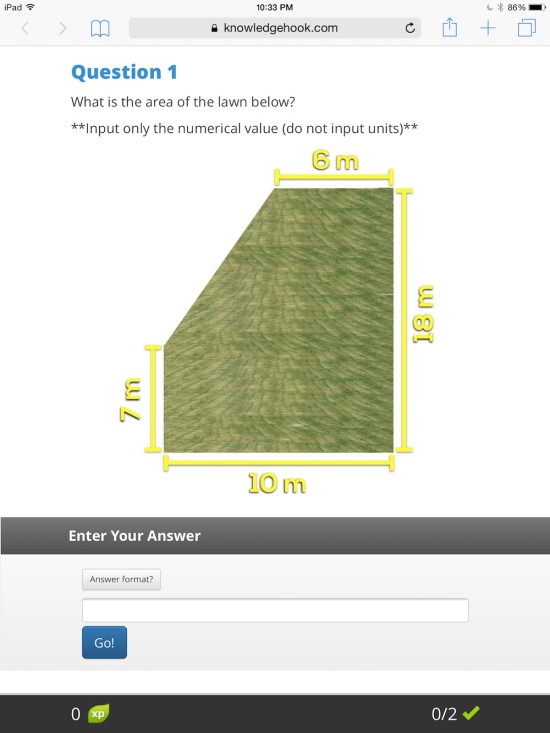 Curious Math iTunes U Course - 13 Mowing the Lawn Knowledgehook Gameshow Formative Assessment