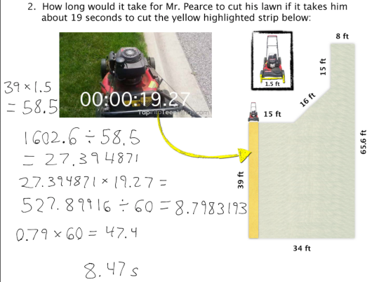 Mowing the Lawn - Student Exemplar #2 Finding Time