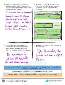 Week In Review #2 - Candle Burning Math Task Template Solutions Page 2