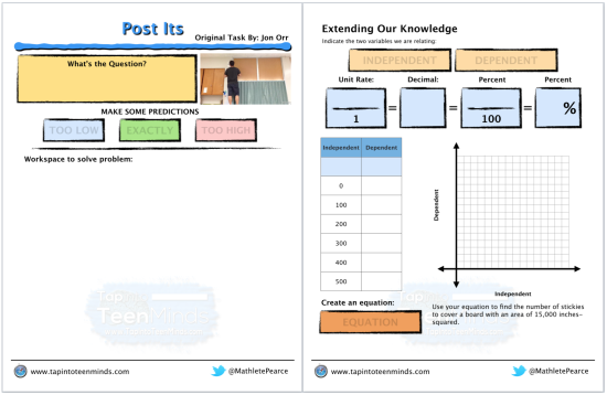 Week In Review #2 - R2D2 Post Its - Math Task Template Screenshot