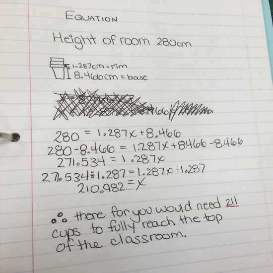 Week in Review - Week 1 Day 3 - Creating an Equation and Solving Algebraically