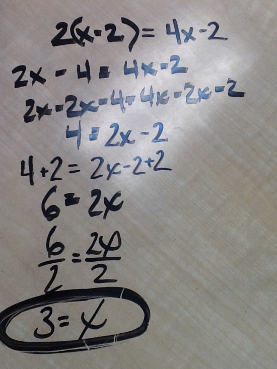 Algebraic Approach to Solving Equations With Algebra