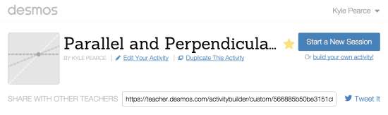 Parallel and Perpendicular Lines Desmos Activity Builder Activity