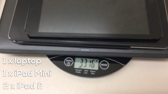 Tech Weigh In Sequel - Act 2 - 1 laptop, 1 mini, 2 ipad 2