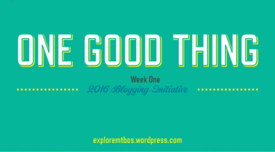 2016 MTBoS Blogging Initiative Week One - One Good Thing