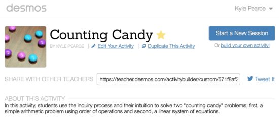Counting Candy Desmos Activity Builder Activity