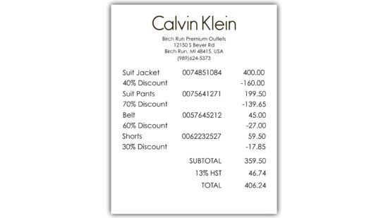 Calvins Clearance - Act 3 - Receipts 3