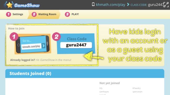 Knowledgehook EQAO Benchmark Tool - Instruct Students to Login