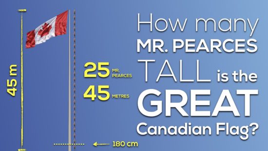 Canada 150 Math Challenge - The Flag Pole is Exactly 25 Mr Pearces Tall