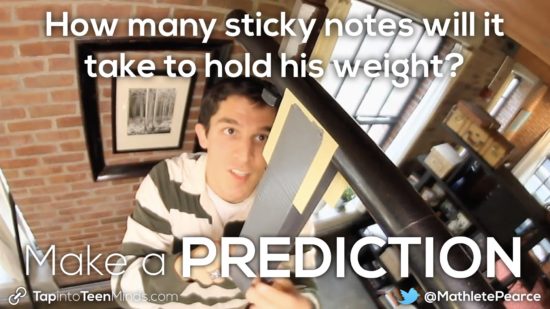 Sticky Note Challenge How Many Sticky Notes Will It Take To Hold His Weight Prediction