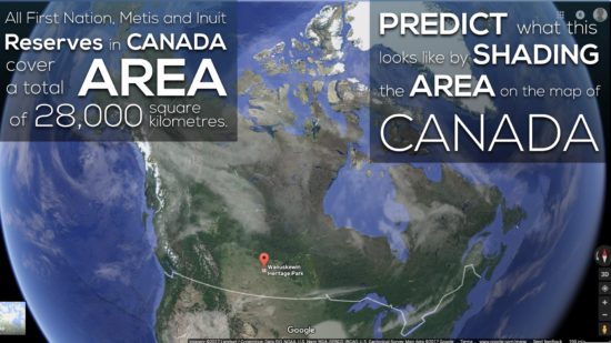 Area of Saskatchewan 3 Act Math Shade in the Area of FNMI Land in Canada