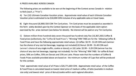 Roll Up The Rim Canada 150 3 Act Math Task.009 Tim Hortons Prizes Available