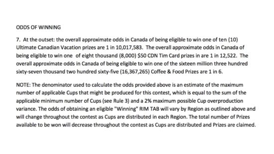 Roll Up The Rim Canada 150 3 Act Math Task.011 Tim Hortons Odds of Winning Roll Up The Rim