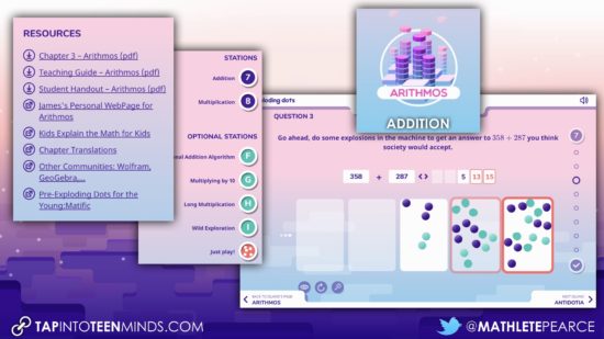 Global Math Week - Exploding Dots Island Summary - Island 3 Arithmos Addition